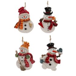 GAEM Изделие декоративное подвесное "Снеговик", L6,5 W1,5 H8,5 см, 4в.