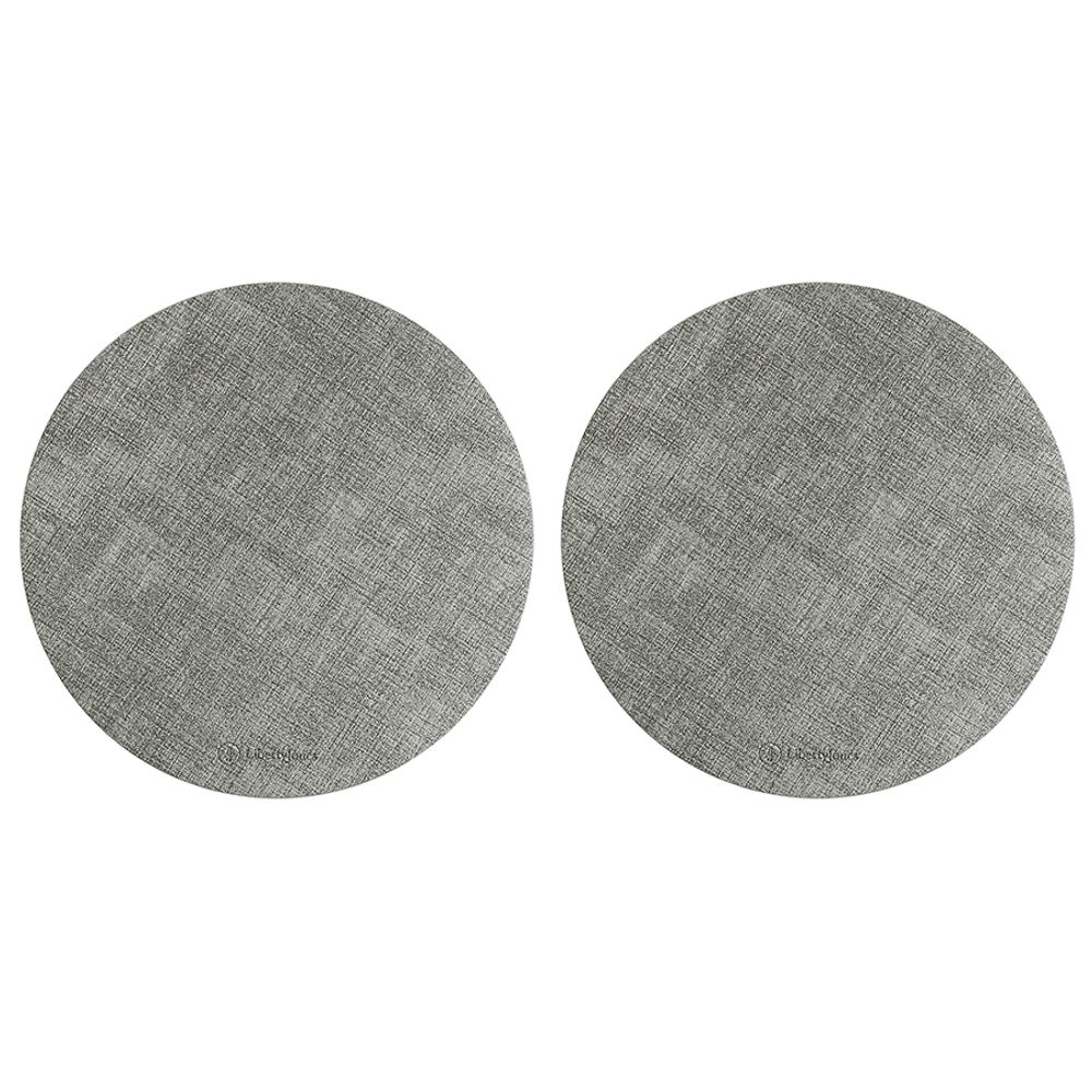 Набор из 2-х сервировочных салфеток Leanera, Ø35 см, серые