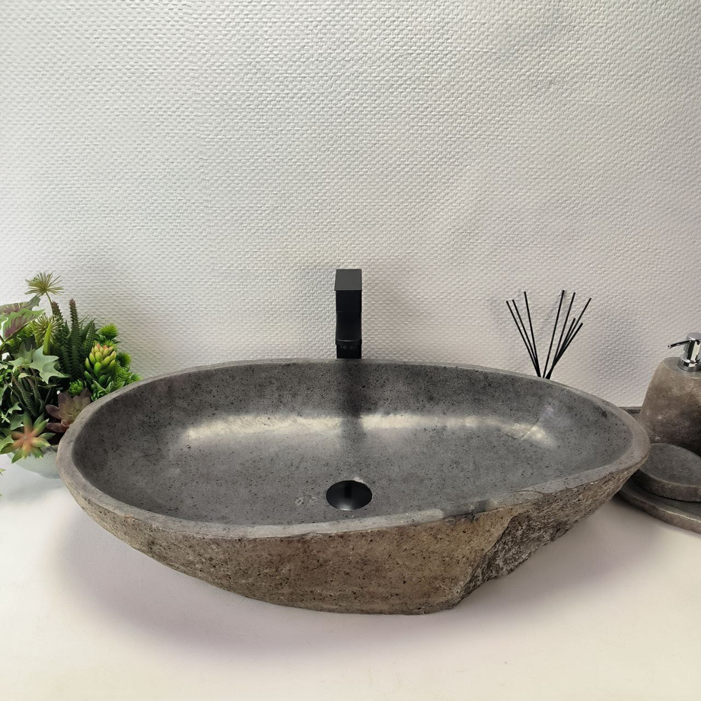 Раковина из речного камня RS-63640 (79*45*16) 0125