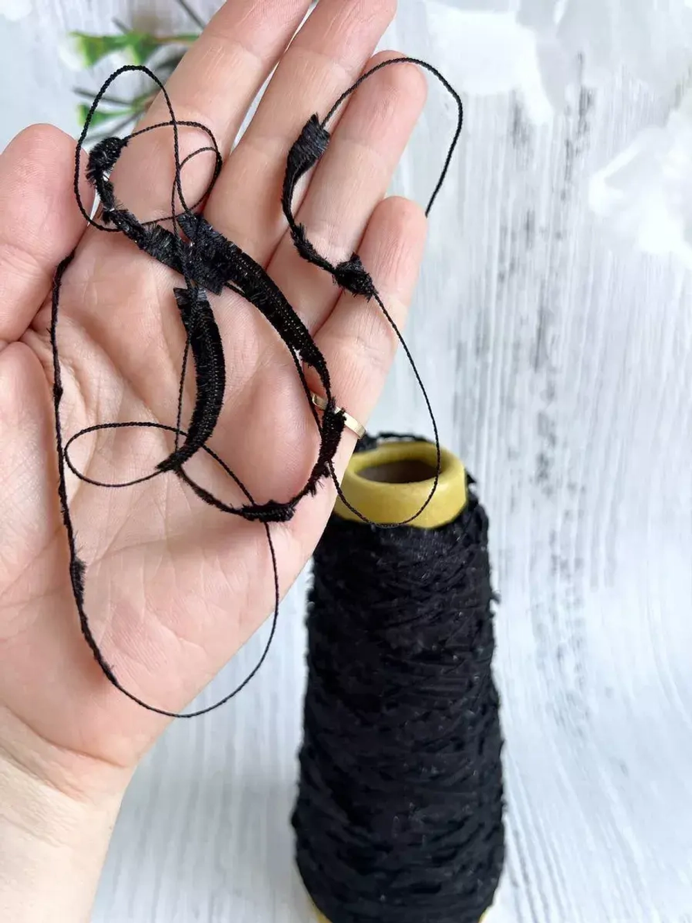 Пряжа для вязания травка пушистая реснички