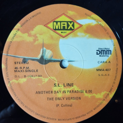 Винтажная виниловая пластинка LP S.L. Line Another Day In Paradise (Spain 1990) Maxi Single 45 RMP