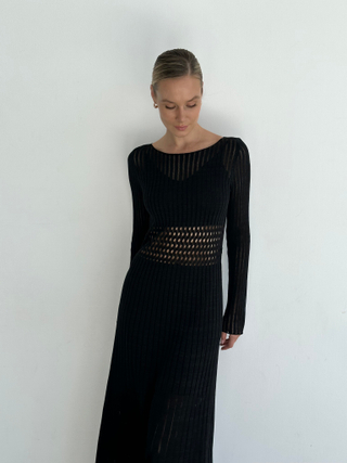 Платье ажурное SUMARA, чёрный