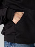 Свитшот черный с карманом и вышивкой Город Горький