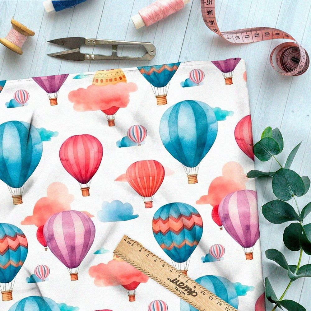 Ткань премиум бифлекс разноцветные воздушные шары