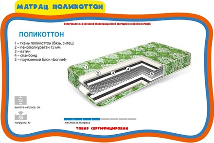 Матрас Поликоттон