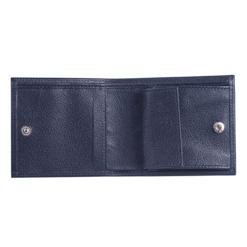 Портмоне мужское BEFLER "Грейд", 125х95 мм, натуральная кожа, на кнопке, синее, РМ.22.-9