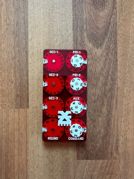 Big Counters Fraction Design. Red