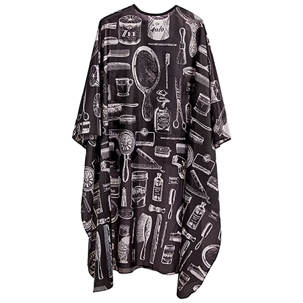 Парикмахерская накидка Harizma, 140х160см, "Инструменты барбера" (h10880B)