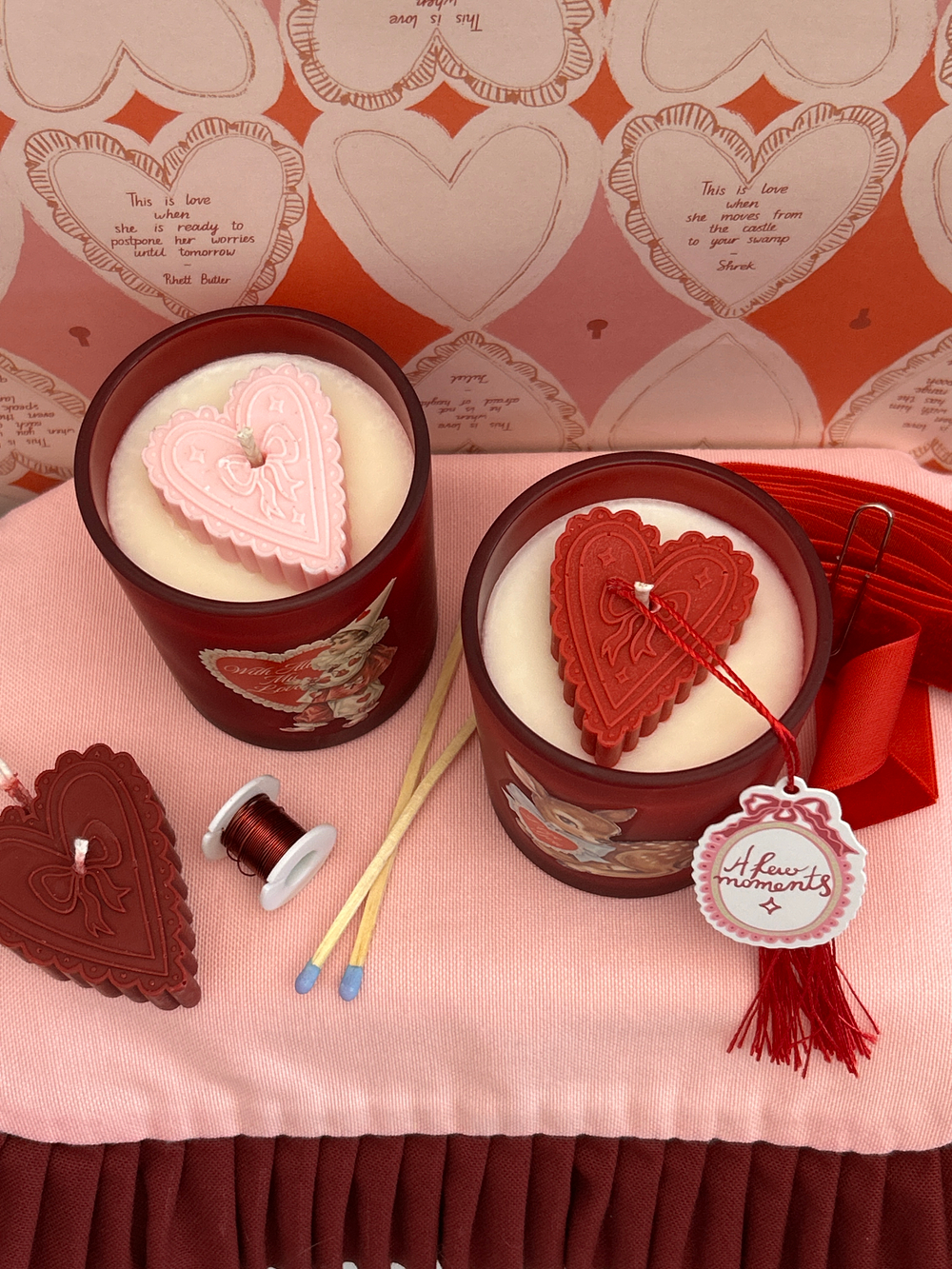Ароматическая свеча Амур красная серия
