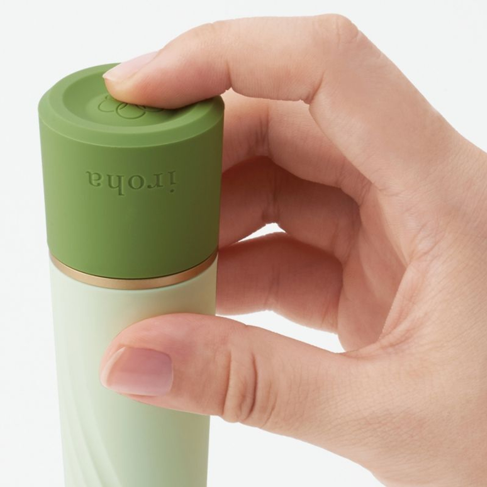 Салатовый вибратор с шаровидной мягкой головкой IROHA Rin+ Hisui - 16 см. (Цвет: салатовый)