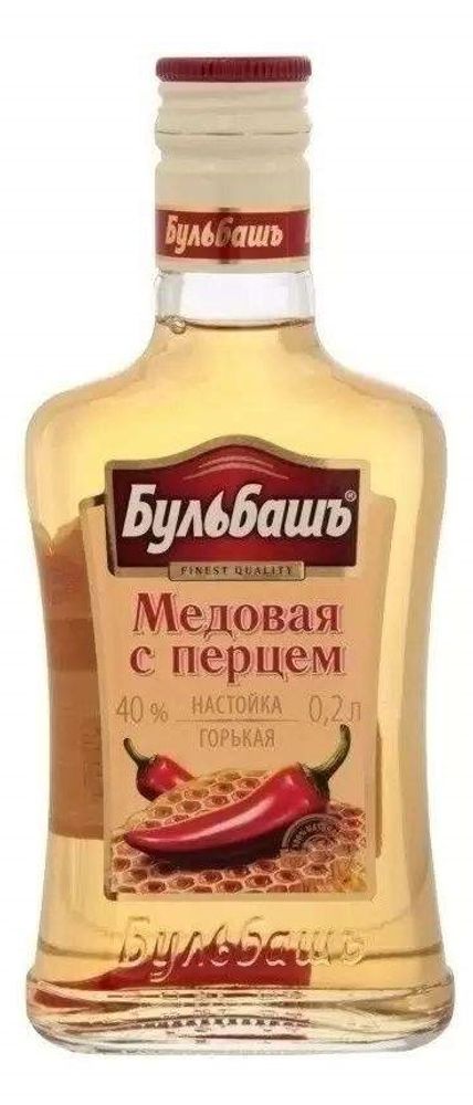 Настойка горькая Бульбашъ Медовая с перцем 0,2 40% Беларусь