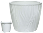 Кашпо Венеция 3л, белый/белый