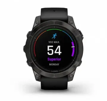 Смарт-часы GARMIN Epix PRO Sapphire Edition 47 мм, титановый, угольно-серый DLC, черный ремешок