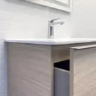 Тумба-умывальник для ванной Comforty Тургояк-75 дуб светлый с раковиной 75E