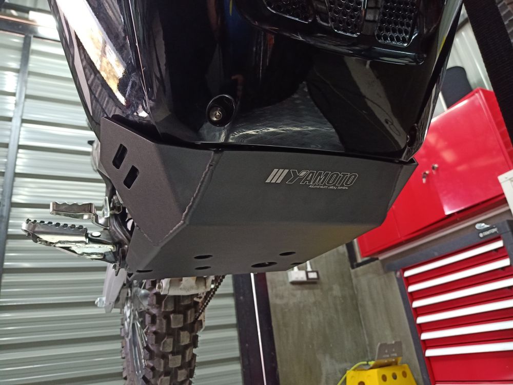 Skid Plate for Honda CRF300Rally (2021-UP). Aluminium, 4mm. Black (Matt)