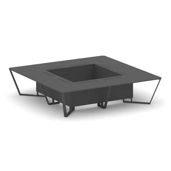 Steel Meet Стол переговорный квадратный KDK-PR.B.SP-16K Антрацит/Металл Антрацит 3200*3200*750