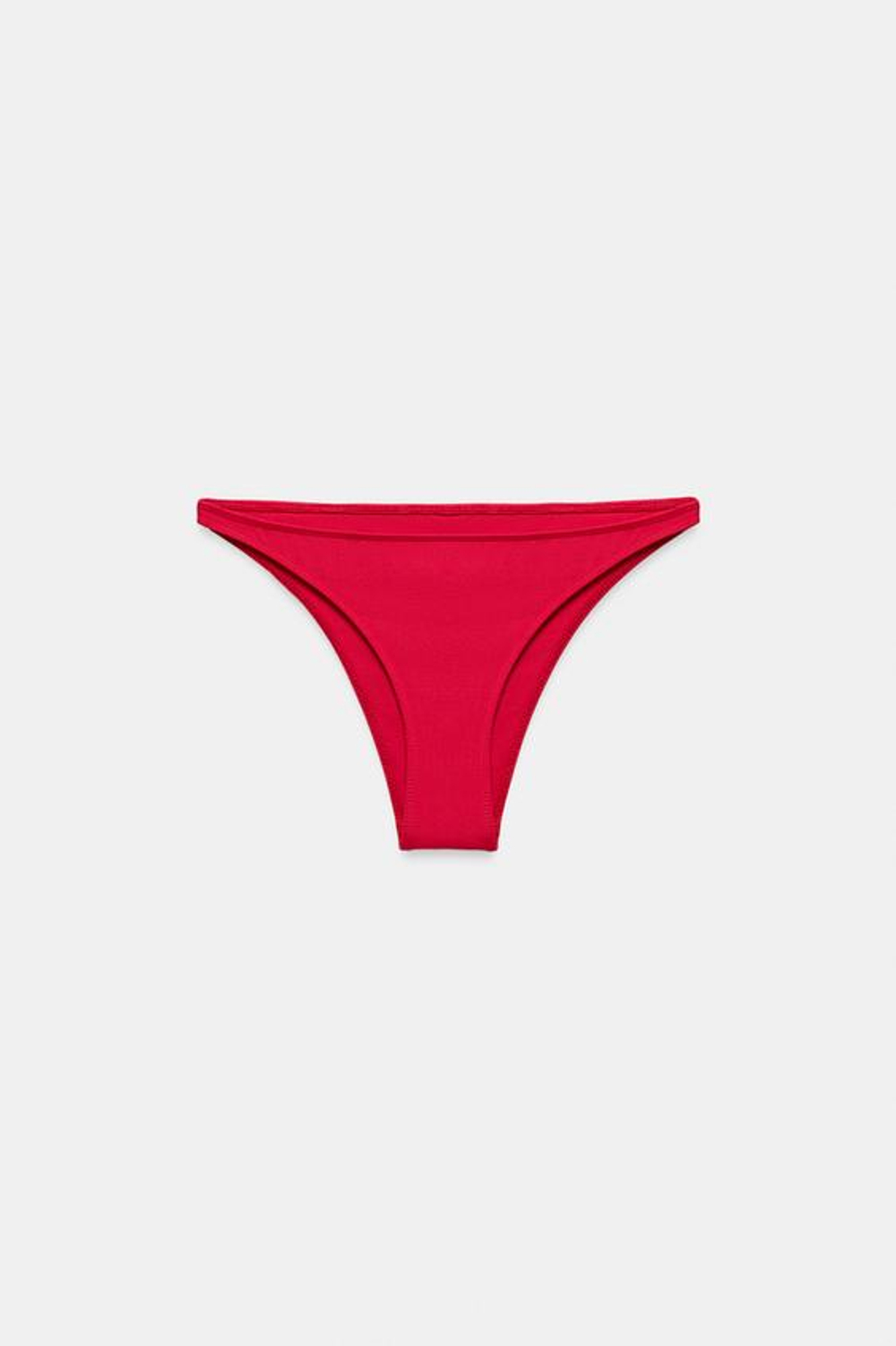 ZARA ОДНОТОННЫЕ ПЛАВКИ-БИКИНИ, КРАСНЫЙ