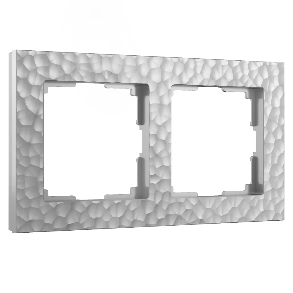Рамка на 2 поста Hammer (серебряный) W0022406