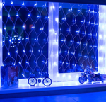 Гирлянда "сетка" 1.5x1.5м синие свечение LED160L Rohs