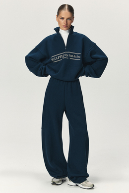 Штаны с вытачками Тёмно-синий