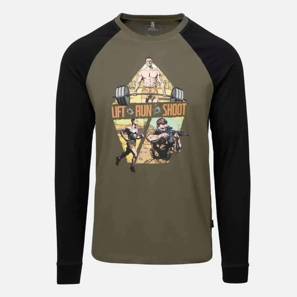 Лонгслив Helikon Lift, Run, Shoot - Olive Green