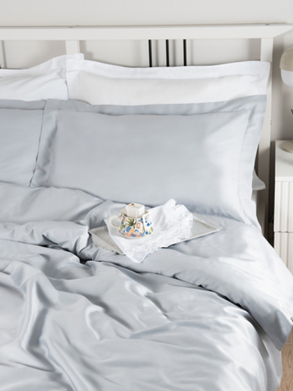 SERENITY Комплект постельного белья, сатин светло-серый