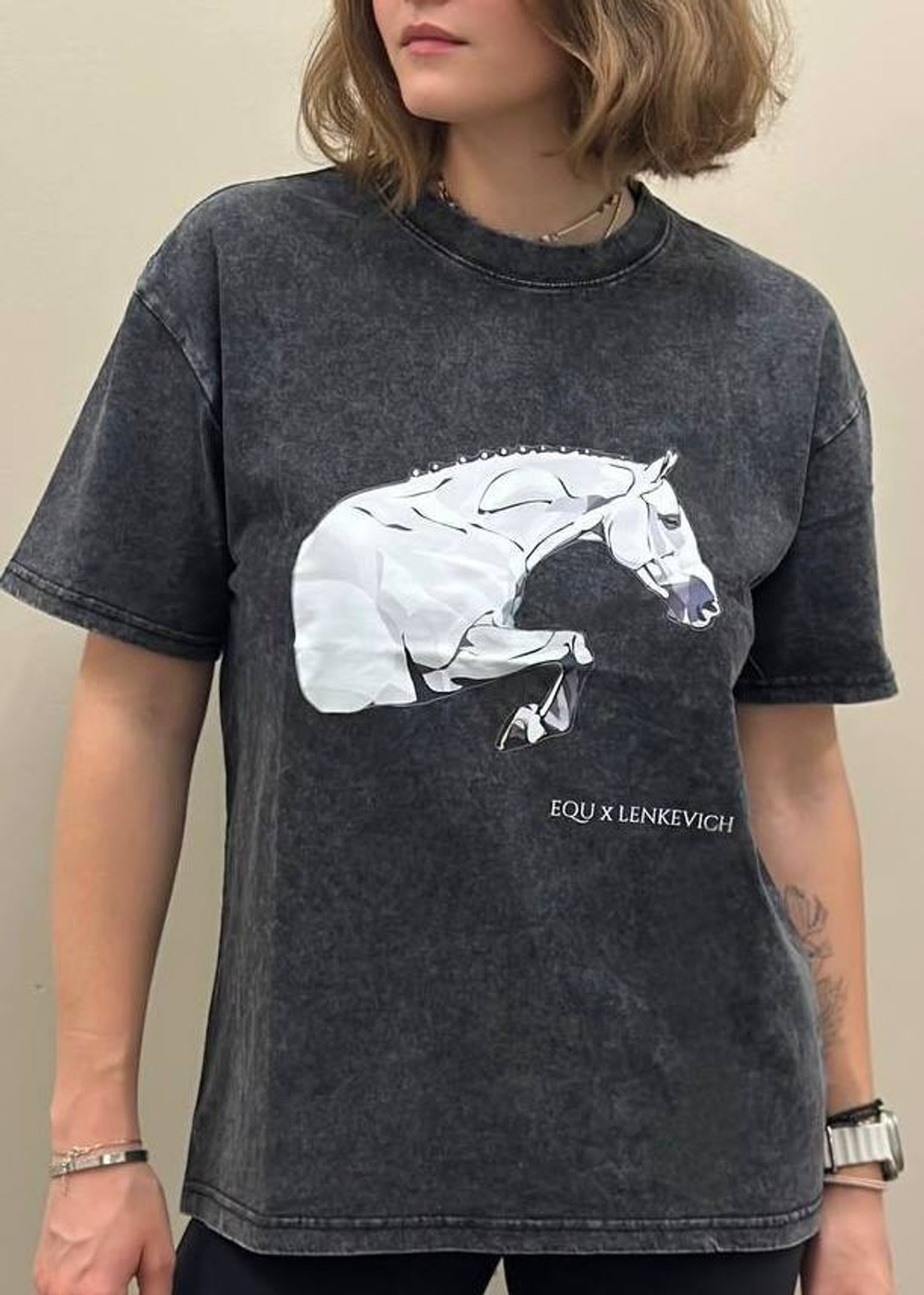 Футболка EQUxLenkevich (ткань варенка, серый)