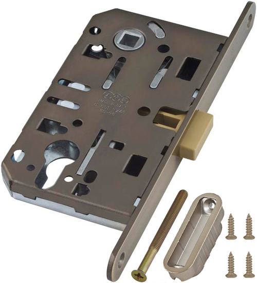 [ТОВАРА НЕТ В НАЛИЧИИ] Замок межкомнатный под цилиндр AGB B06103.50.12.567 , цвет бронза античная (гарантия - 5 лет)