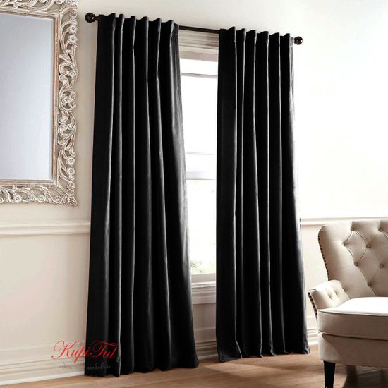 Шторы бархат Royal (чёрный)
