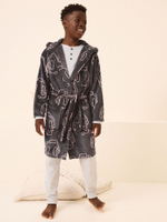 Халат флисовый для мальчика Next N23-837, Темно-серый