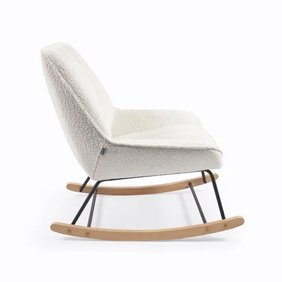 Кресло-качалка Marline, белое букле