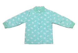 Кофточка с длинным рукавом из футера (100% хлопок с начесом) на кнопках на рост 86 см