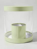 Плотная коробка-аквариум для торта с прозрачными стенками Цвет :Нежно желтый.