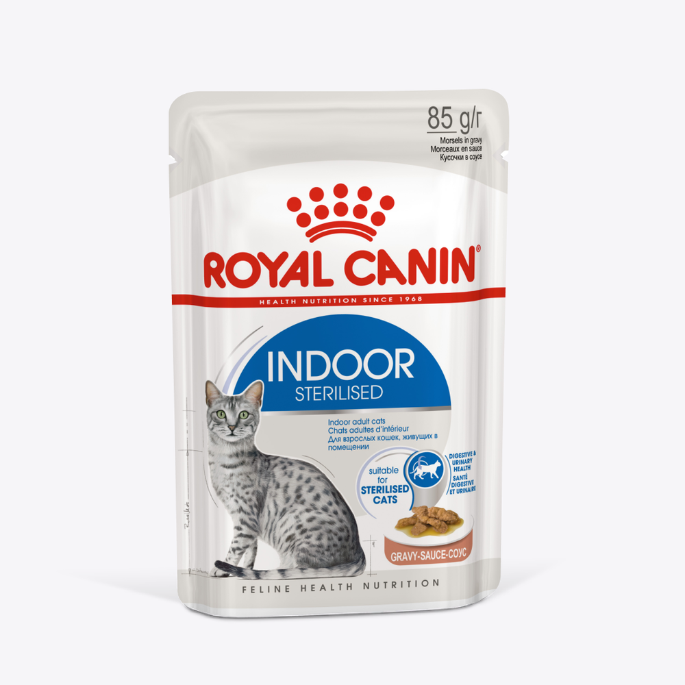 Royal Canin Indoor Sterilized Корм консервированный для взрослых кошек соус 85г