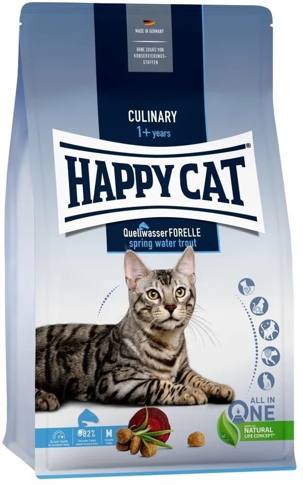 Сухой корм Happy Cat Culinary Adult Родниковая форель для взрослых кошек всех пород 10 кг