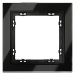 Рамка стеклянная VOLTUM S70 на 1 пост, (черный,стекло)