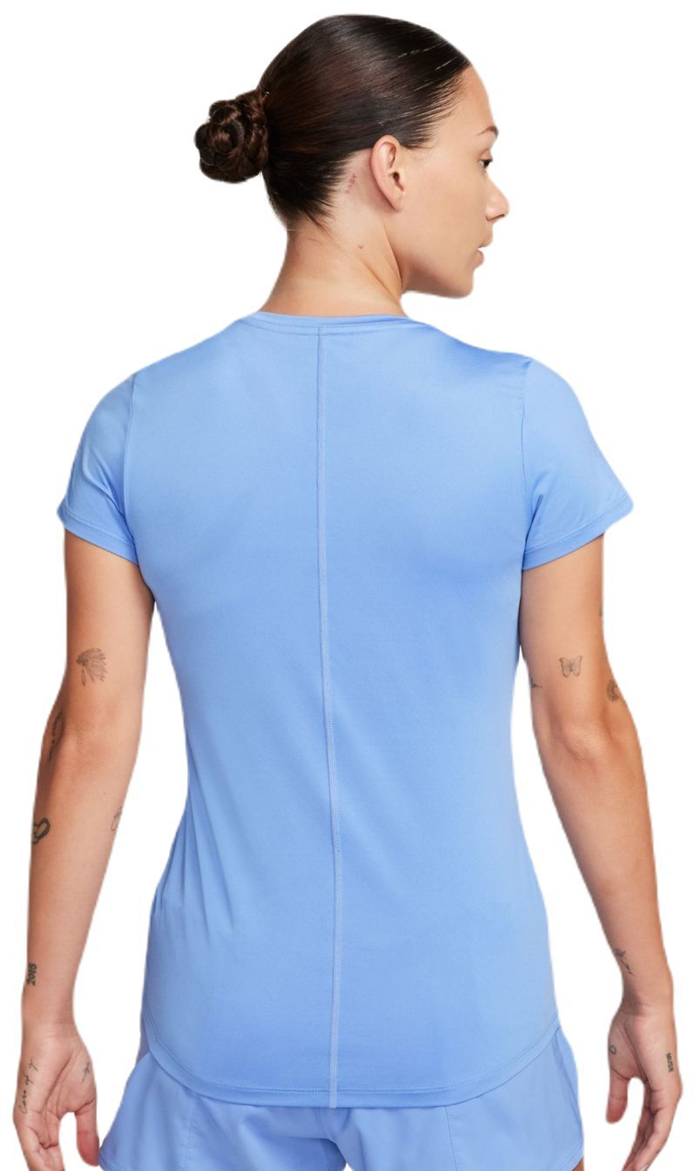 Женская теннисная футболка Nike One Dri-Fit Short Sleeve Slim Top - polar/white