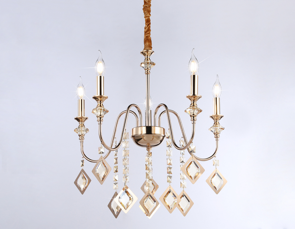 TR4955/5 FGD/TI золото/янтарь E14*5 max 40W D560*595