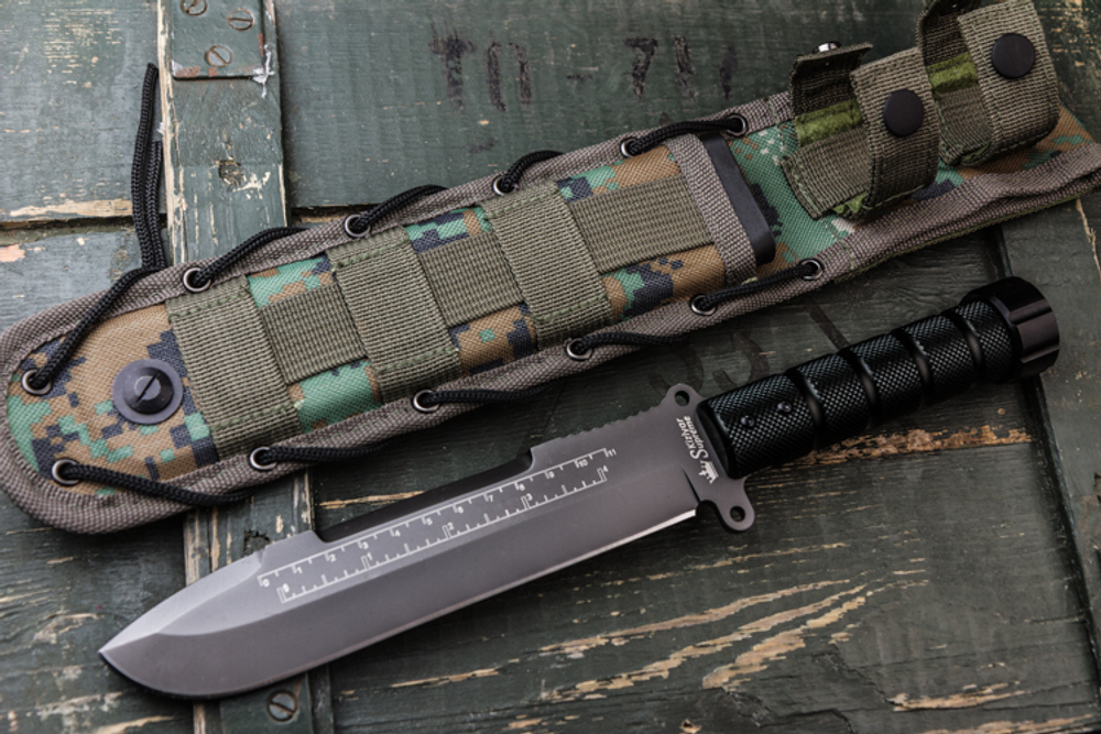 Нож выживания Survivalist X D2 Gray Titanium