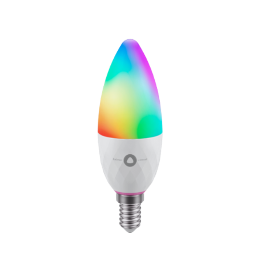 Умная лампочка Яндекс с Алисой, цоколь Е14, 4.8 Вт, RGB цветная YNDX-00017