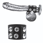 Ремень на член и мошонку 1.5 Cock Ring With Ball Strap (Цвет: черный)