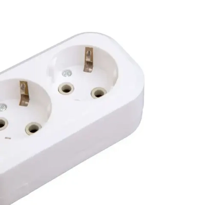 Колодка для удлинителя на 5 розеток, с выключателем и заземлением 220В 16А