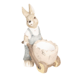 Декоративная фигура "Кролик с тележкой"