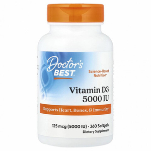 Doctor's Best Vitamin D3 5000 МЕ 360 гелевых капсул