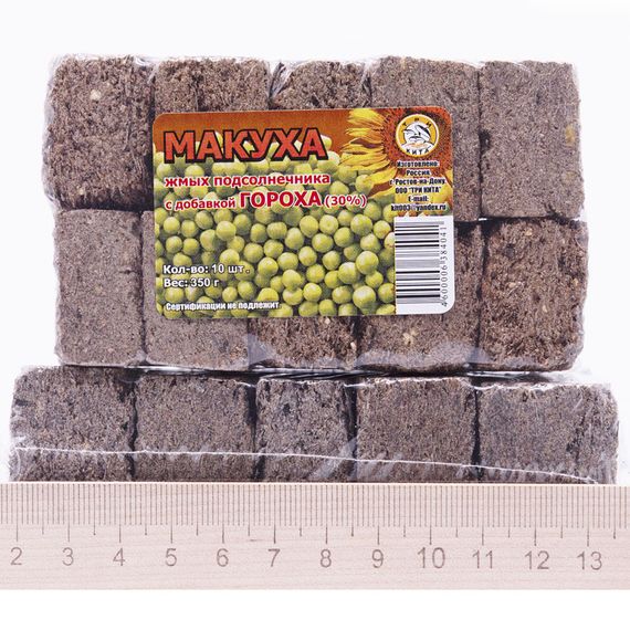 Макуха, жмых подсолнечника с добавкой гороха 30% (10 шт)