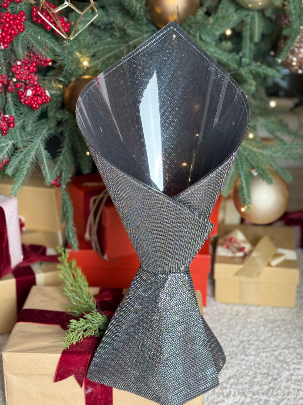 Платье Мерцание (конверт). Цвет:Серебристый.