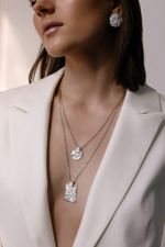 Колье с прямоугольным медальоном Folio, 27*20 мм