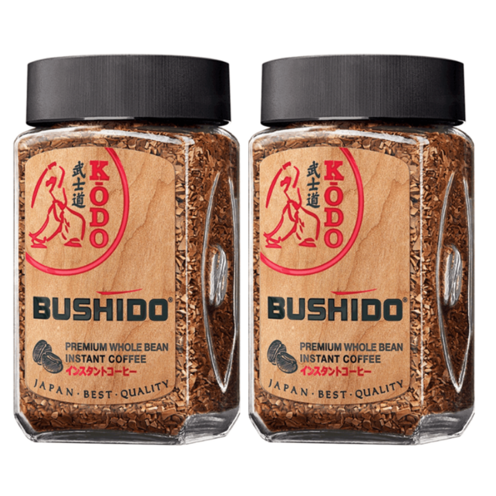 Кофе молотый в растворимом Bushido Kodo, 95 г стеклянная банка (Бушидо) х 2 шт