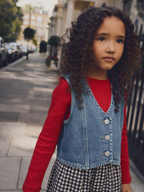 Жилет джинсовый для девочки Next E32-664, Синий