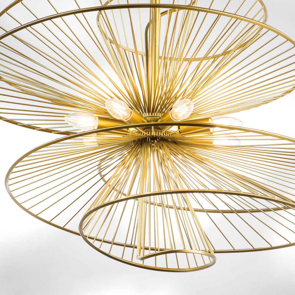 728183 Люстра ZETA 8х40W E14 ЗОЛОТО